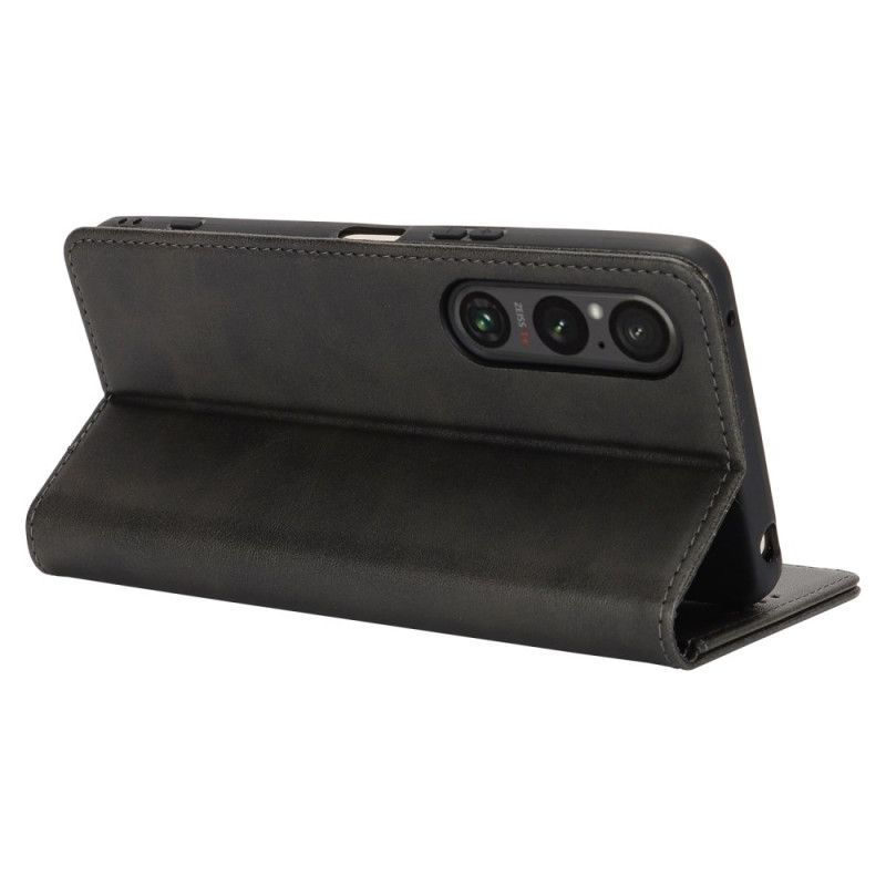 Flip Cover Sony Xperia 1 VI Cuir Fendu