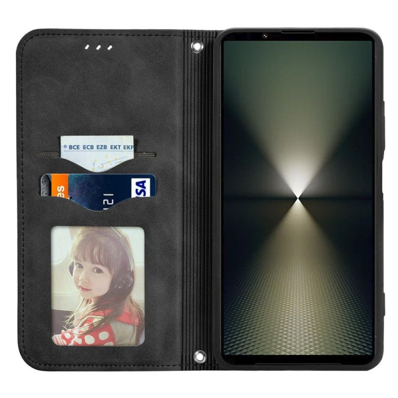 Flip Cover Sony Xperia 1 VI Effet Daim