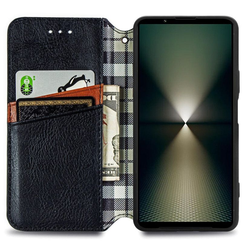 Flip Cover Sony Xperia 1 VI Effet Daim Frise