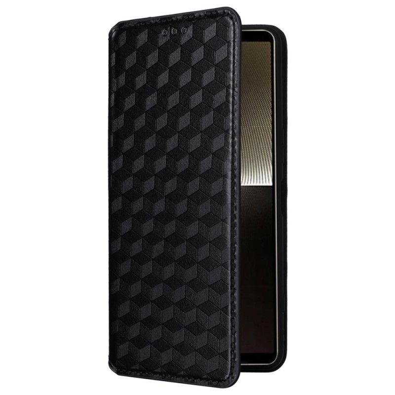 Flip Cover Sony Xperia 1 VI Motif Losanges 3D