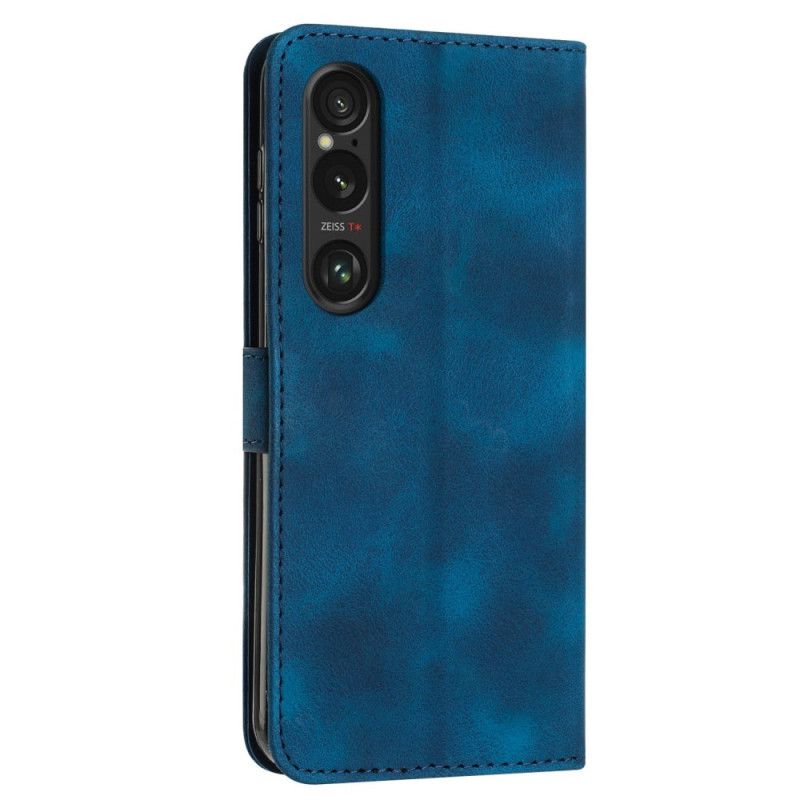 Housse Sony Xperia 1 VI Motif Triangulaire à Lanière