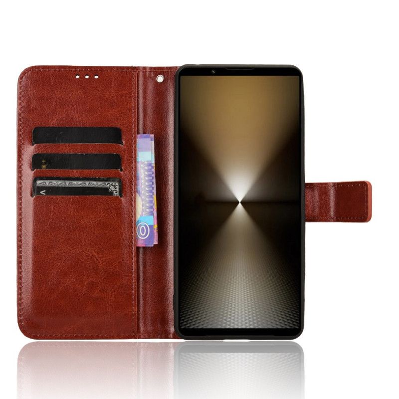 Housse Sony Xperia 1 VI Simii Cuir Flashy à Lanière