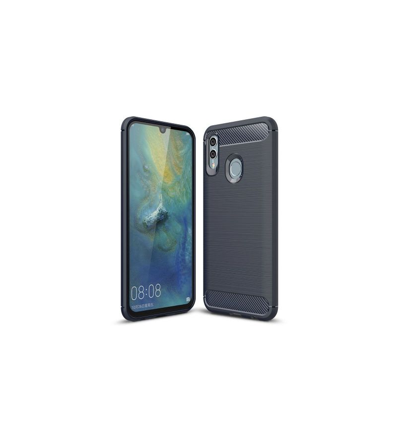 Honor 10 Lite - Coque gel brossé carbone