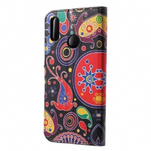 Honor 10 Lite - Étui porte cartes motif paisley