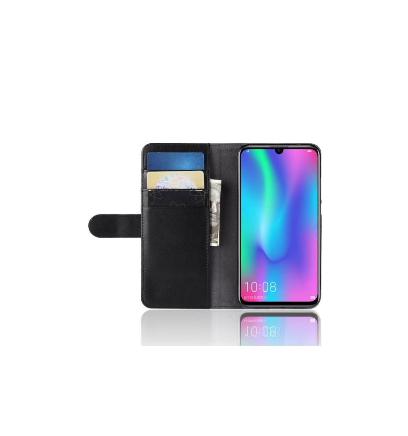 Honor 10 Lite - Housse cuir premium porte cartes - Noir