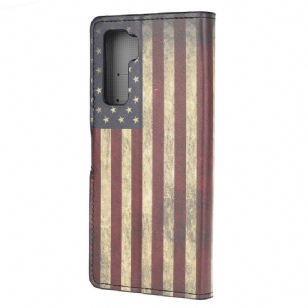 Housse Huawei P40 Lite 5G drapeau américain vintage