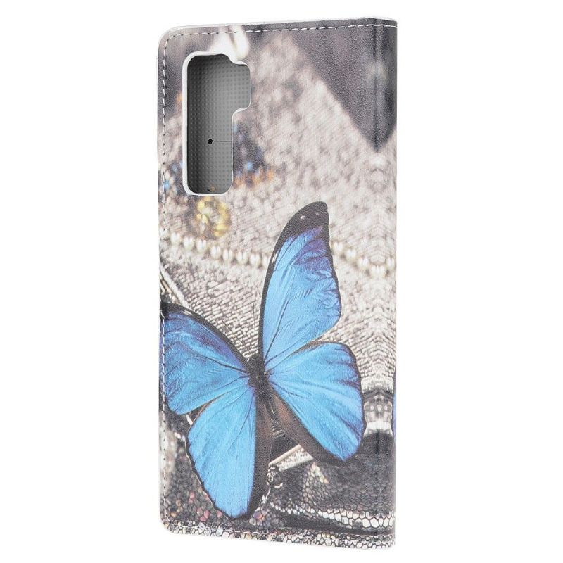 Housse Huawei P40 Lite 5G Papillon Bleu