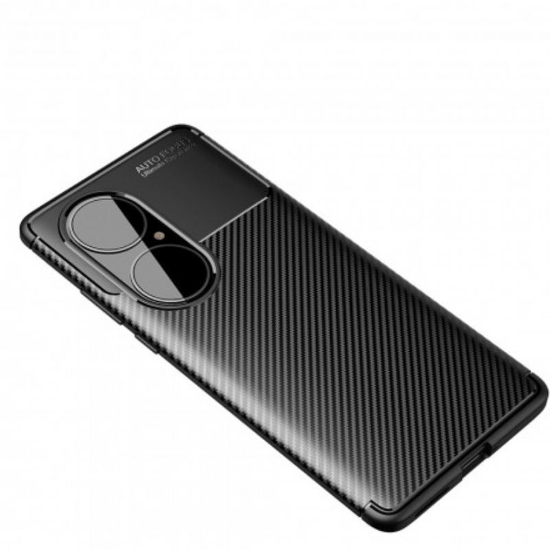 Coque Huawei P50 Texture Fibre Carbone Flexible