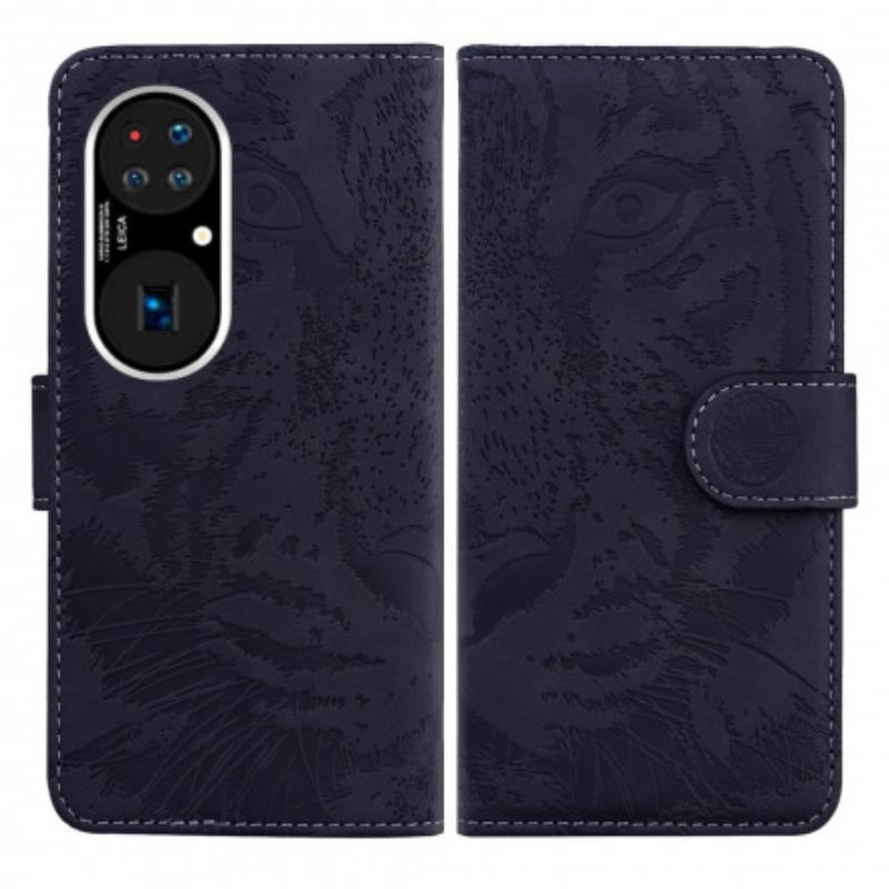 Housse Huawei P50 Empreinte Face de Tigre