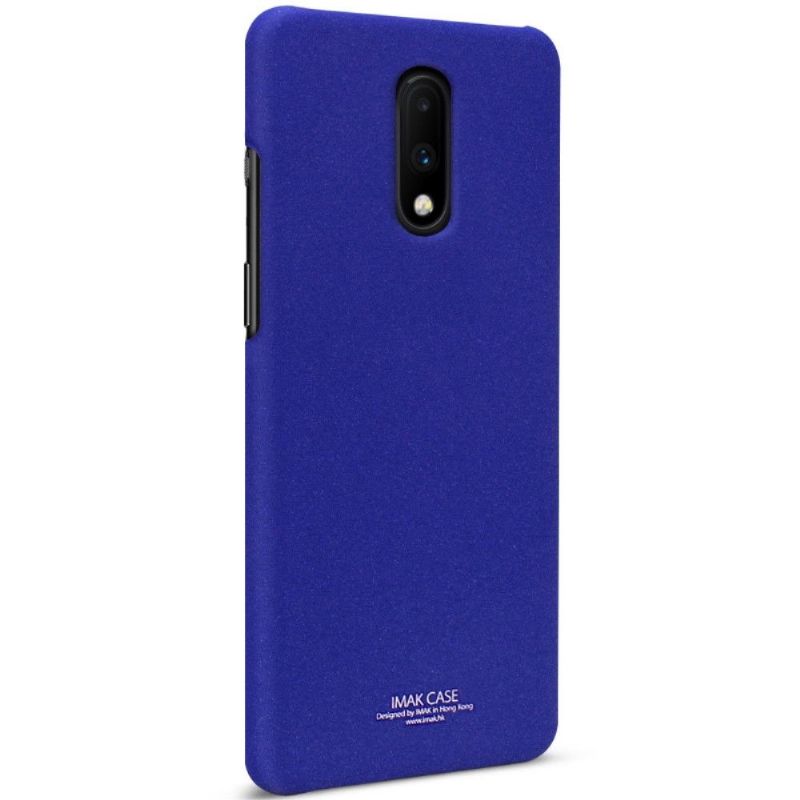 OnePlus 7 - Coque Imak finition mat + support amovible - Bleu