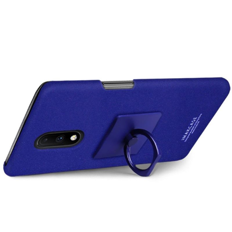 OnePlus 7 - Coque Imak finition mat + support amovible - Bleu