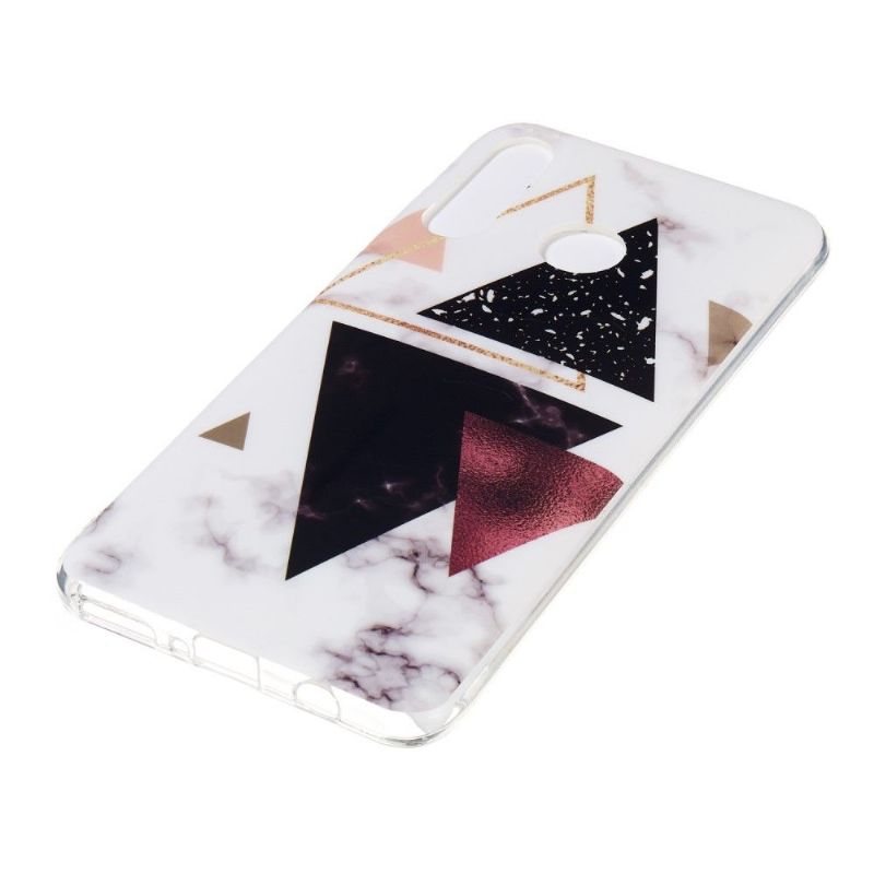 Huawei P30 Lite - Coque motifs triangles marbre