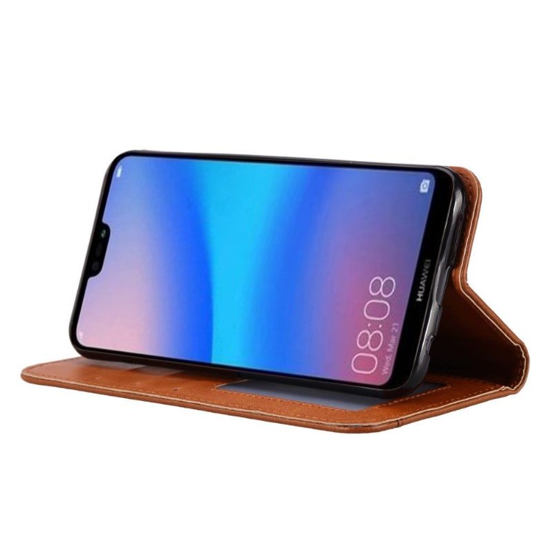 Huawei P30 Lite - Housse porte cartes cuir stand case