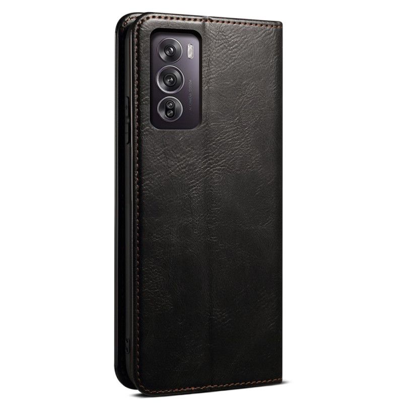 Flip Cover Oppo Reno 12 5G Simili Cuir Ciré