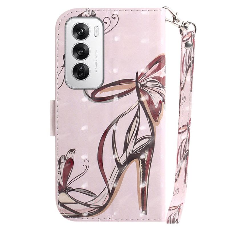 Housse Oppo Reno 12 5G Escarpin à Lanière