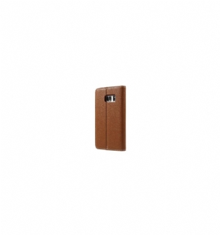 Housse Samsung Galaxy S7 Cuir texture litchi - Marron