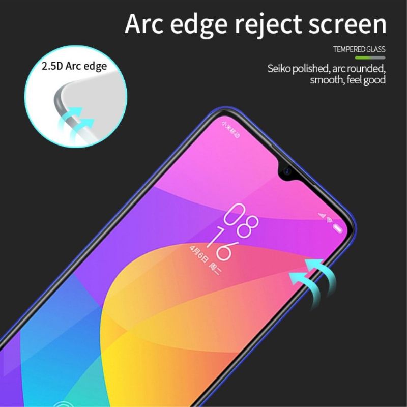 Xiaomi Mi A3 - Protection d’écran en verre trempé full size - Noir