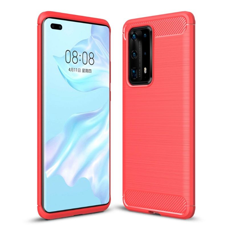 Coque Huawei P40 Pro Plus Effet Brossé Carbone