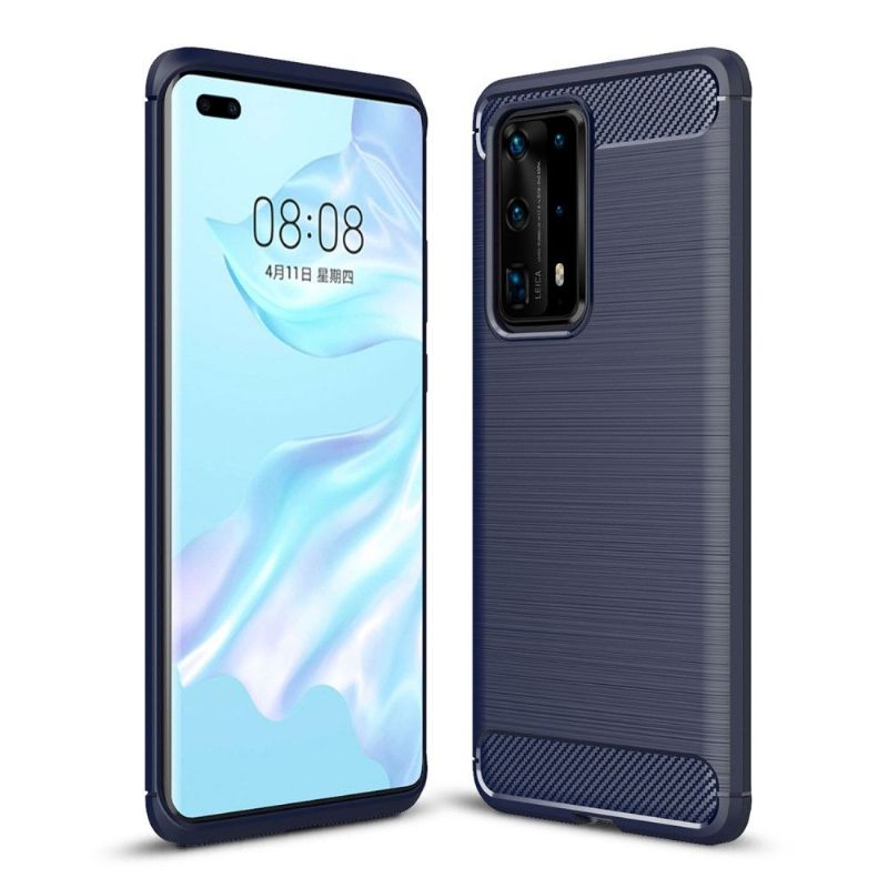 Coque Huawei P40 Pro Plus Effet Brossé Carbone