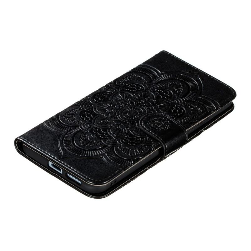 Housse Huawei P40 Pro+ Mandala Porte Cartes - Noir