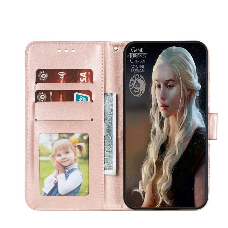 Housse Huawei P40 Pro+ Mandala Porte Cartes - Or Rose