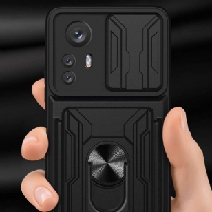 Coque Xiaomi 12 Pro Camera Slide Fonction Support + Porte-Carte