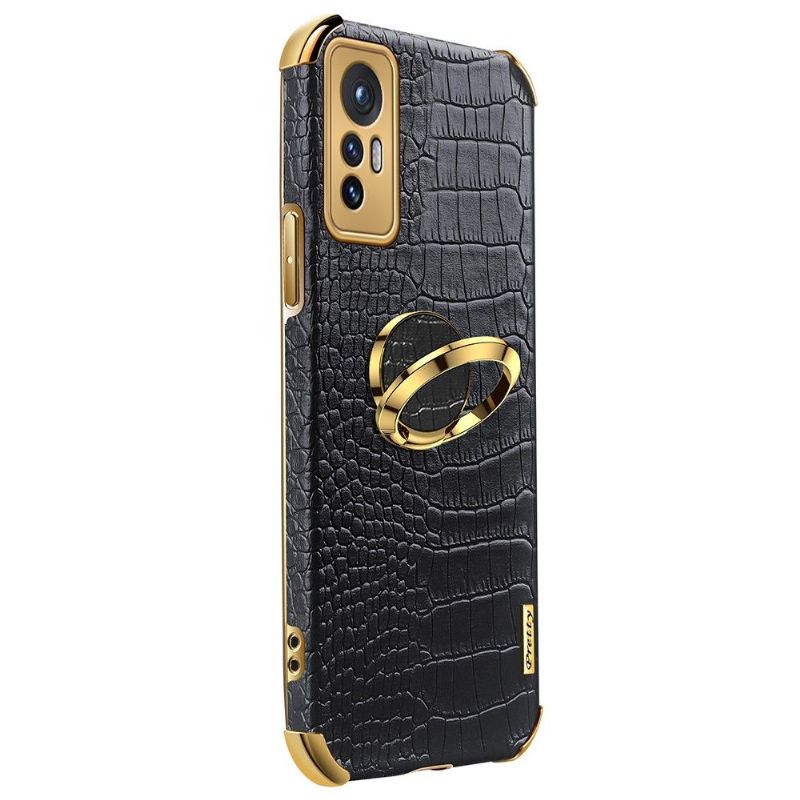 Coque Xiaomi 12 Pro Effet Croco avec Anneau