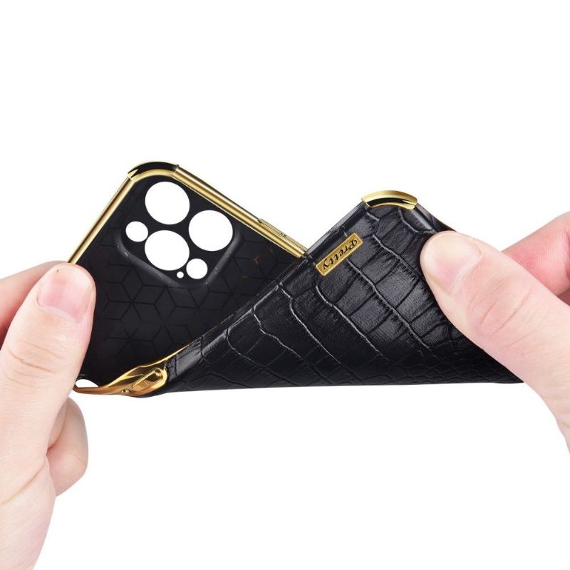 Coque Xiaomi 12 Pro Effet Croco avec Anneau