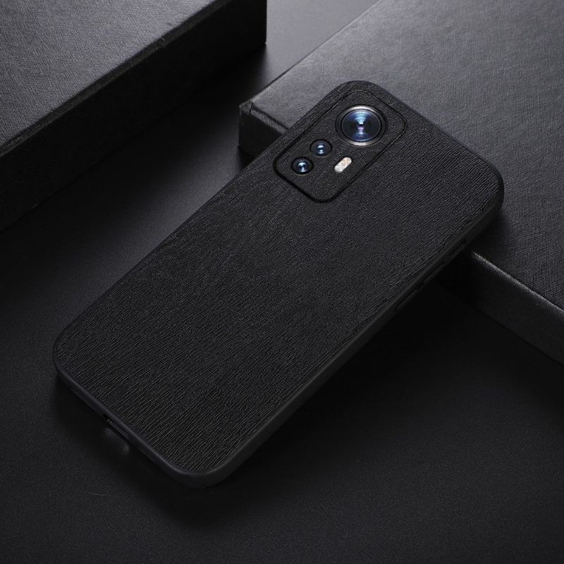 Coque Xiaomi 12 Pro Simili Cuir Effet Écorce