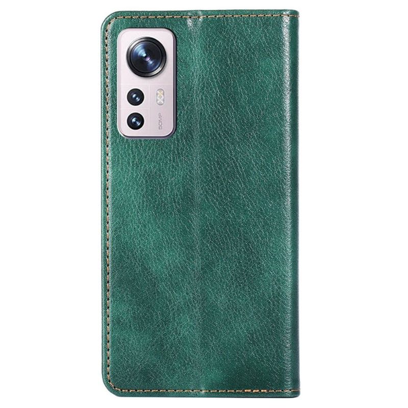 Flip cover Xiaomi 12 Pro PURE simili cuir