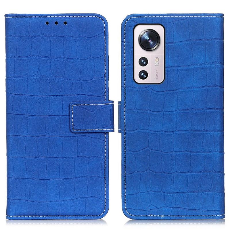 Housse Xiaomi 12 Pro Aspect Croco coutures