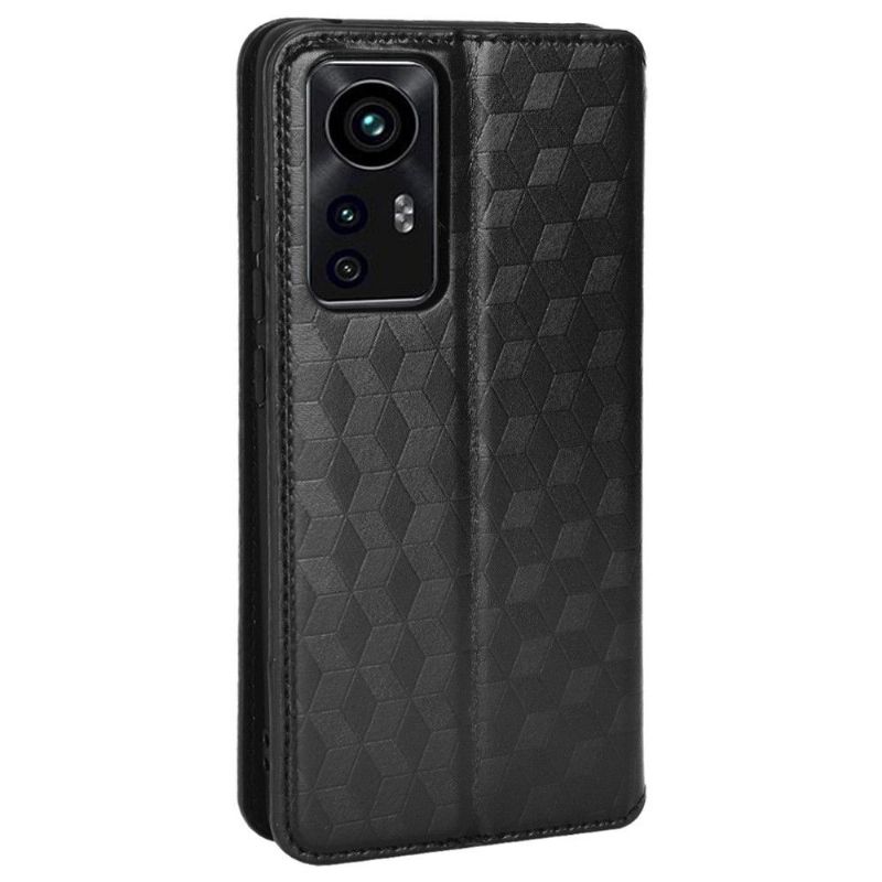 Housse Xiaomi 12 Pro flip cover design géométrie