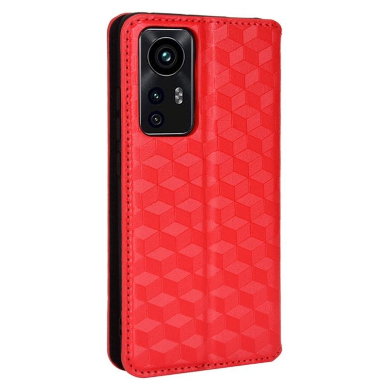 Housse Xiaomi 12 Pro flip cover design géométrie