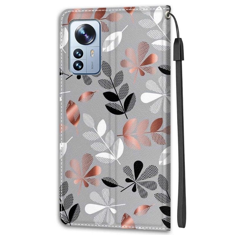 Housse Xiaomi 12 Pro Illustration feuilles sauvages