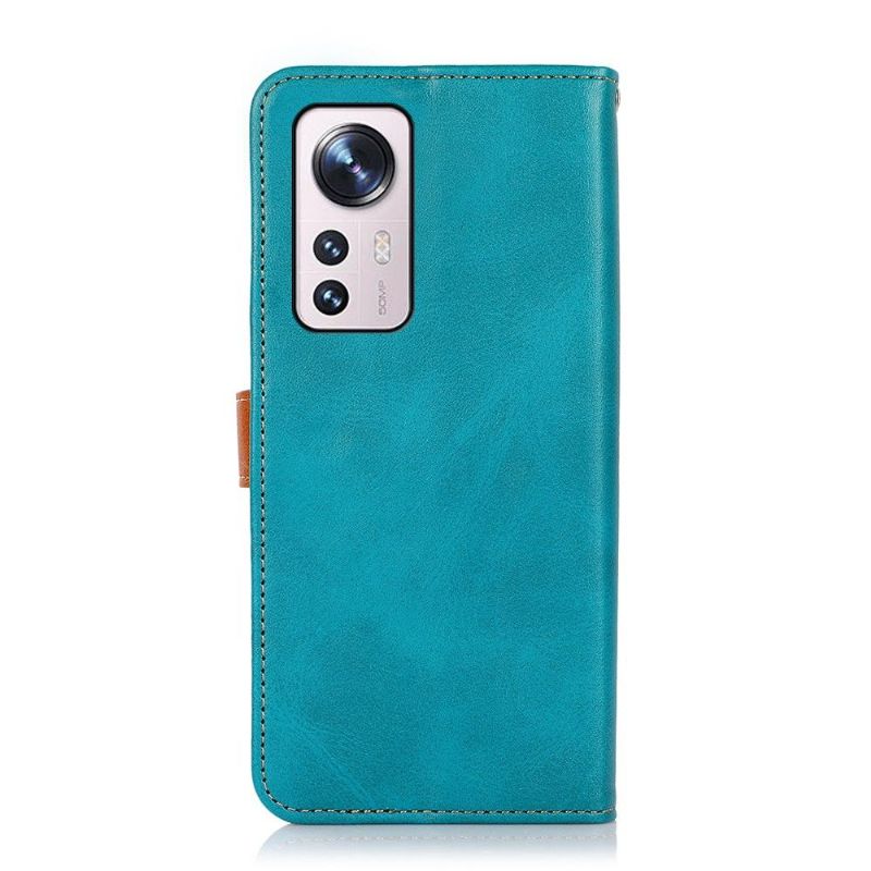 Housse Xiaomi 12 Pro KHAZNEH Bicolore simili cuir