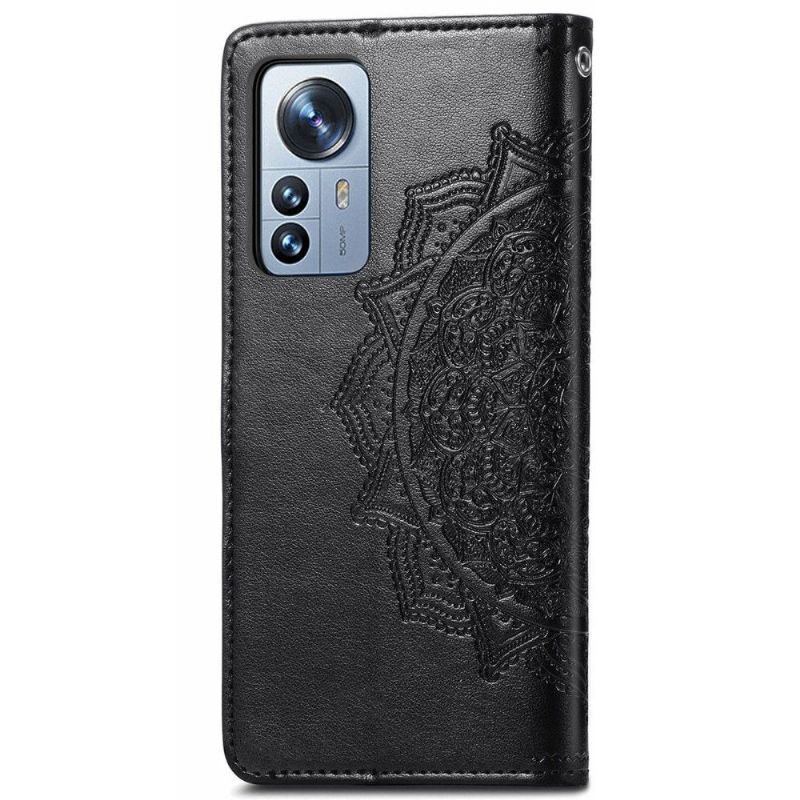 Housse Xiaomi 12 Pro Mandala relief en simili cuir