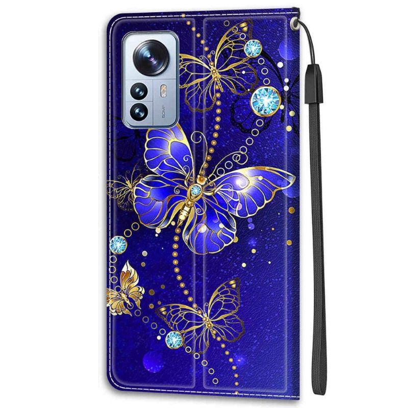 Housse Xiaomi 12 Pro Papillon violet