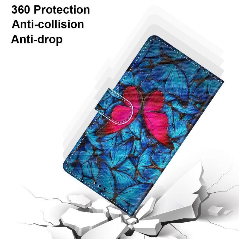 Housse Xiaomi 12 Pro Papillons bleus et rose