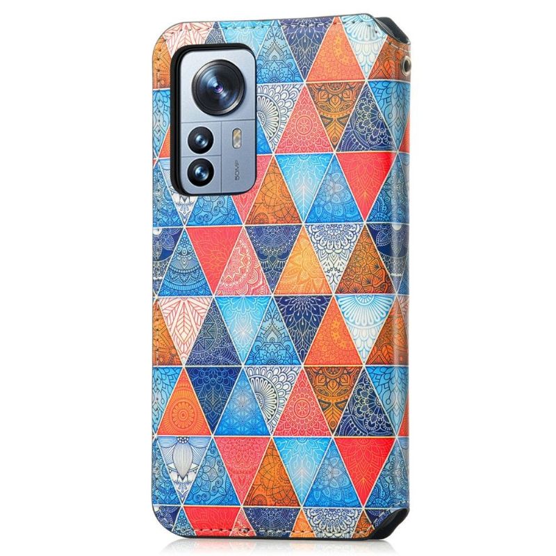 Housse Xiaomi 12 Pro Rabat Flip Mandala Kaléidoscope