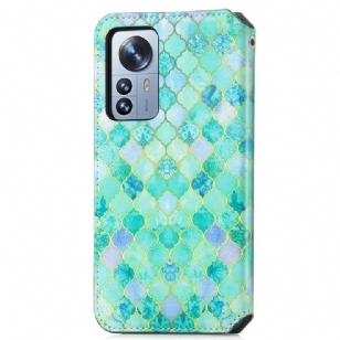 Housse Xiaomi 12 Pro Rabat Flip Motif Arabesque