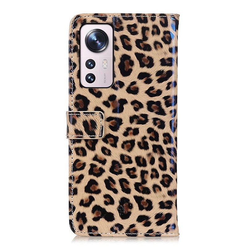 Housse Xiaomi 12 Pro Simili Cuir Style Léopard