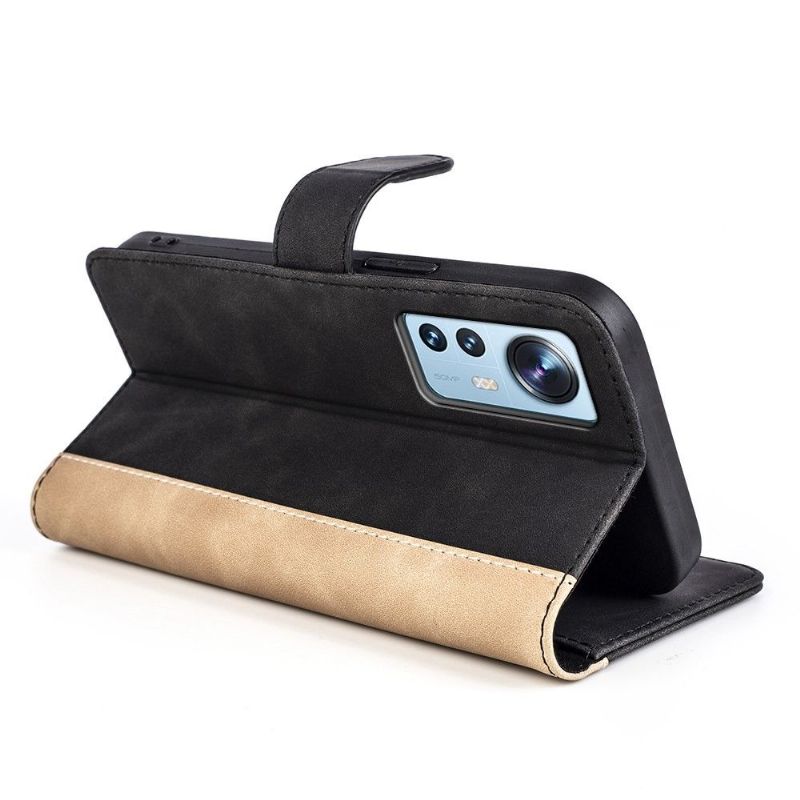 Housse Xiaomi 12 Pro Stand Folio Bicolore