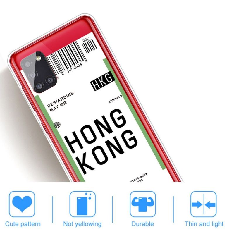 Coque Samsung Galaxy A51 Boarding Pass 07 HONG KONG