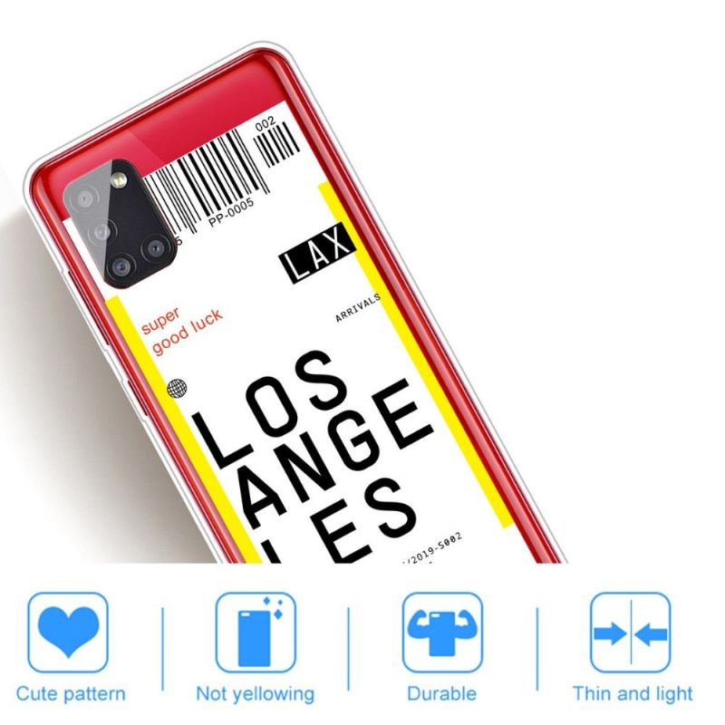 Coque Samsung Galaxy A51 Boarding Pass 08 LOS ANGELES