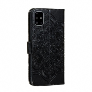 Housse Samsung Galaxy A51 Effet Cuir Mandala