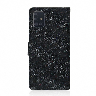 Housse Samsung Galaxy A51 Glitter Porte Cartes