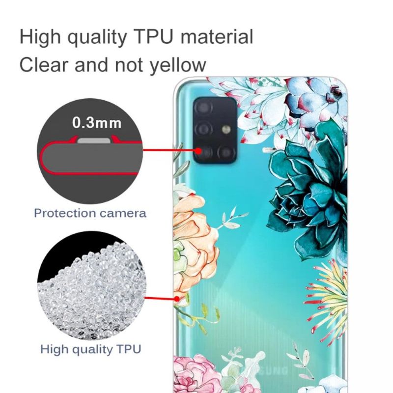 Samsung Galaxy A51 - Coque variété de fleurs