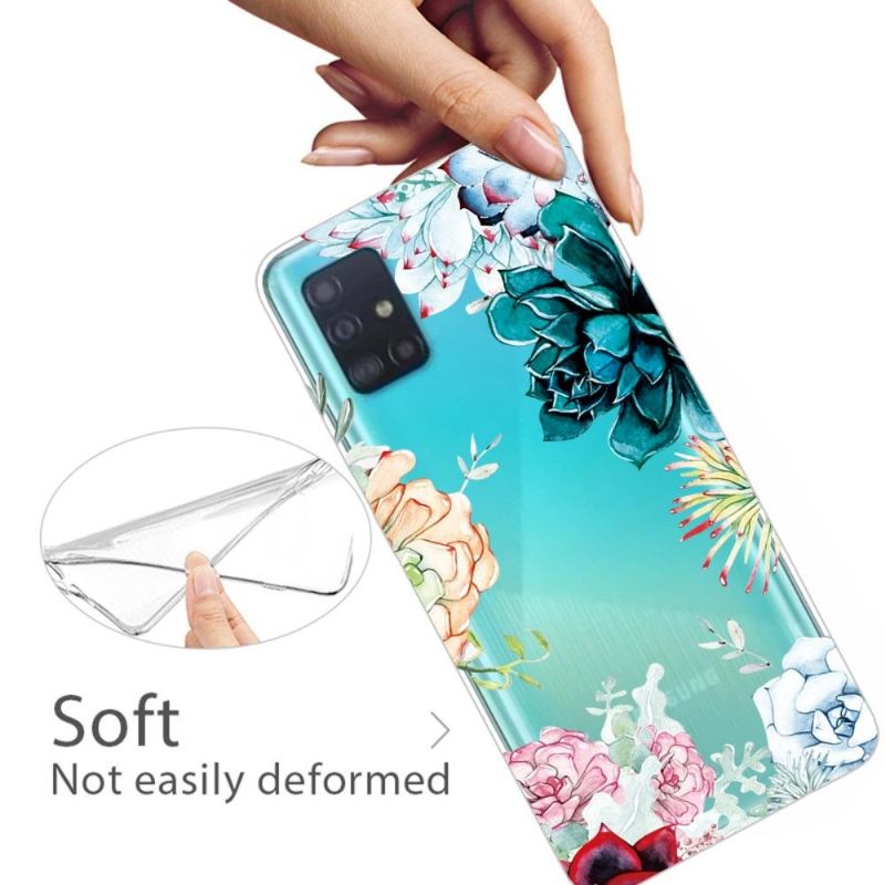 Samsung Galaxy A51 - Coque variété de fleurs