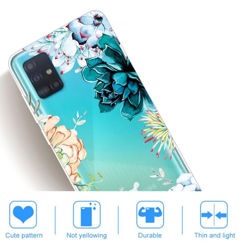 Samsung Galaxy A51 - Coque variété de fleurs