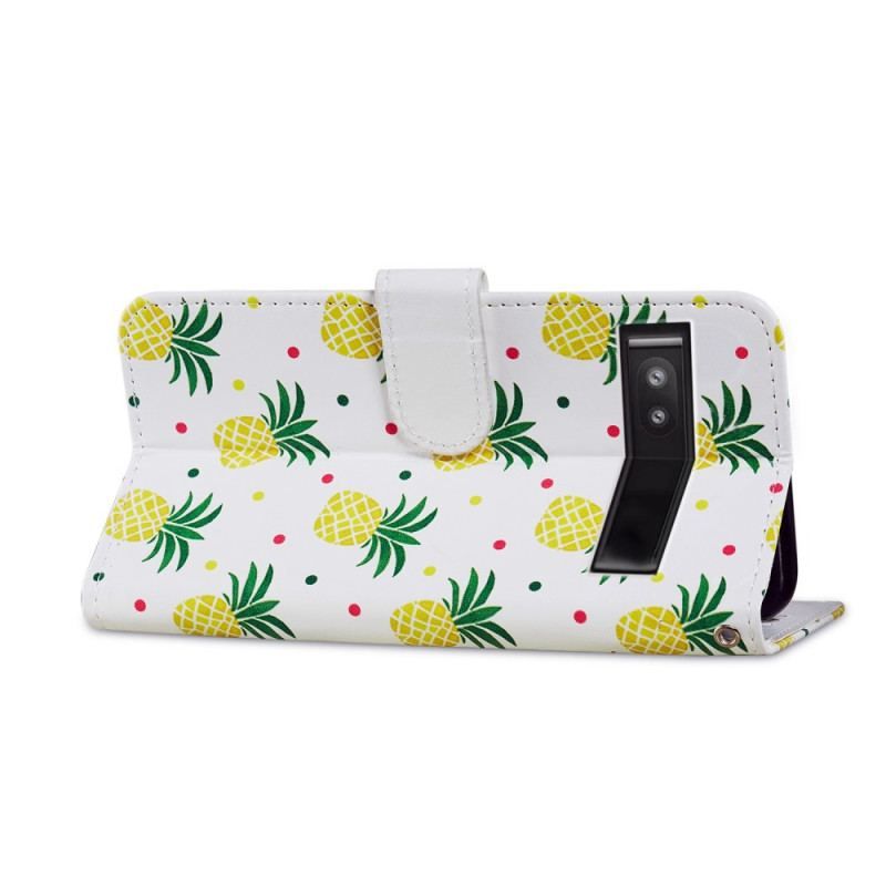 Housse Google Pixel 7A Ananas à Lanière